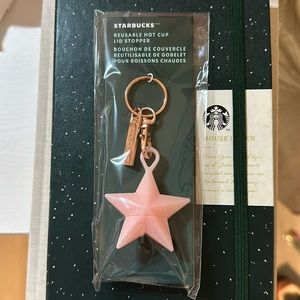 Starbucks 2023 Holiday Collection Pink Star Lid Stopper Key Chain